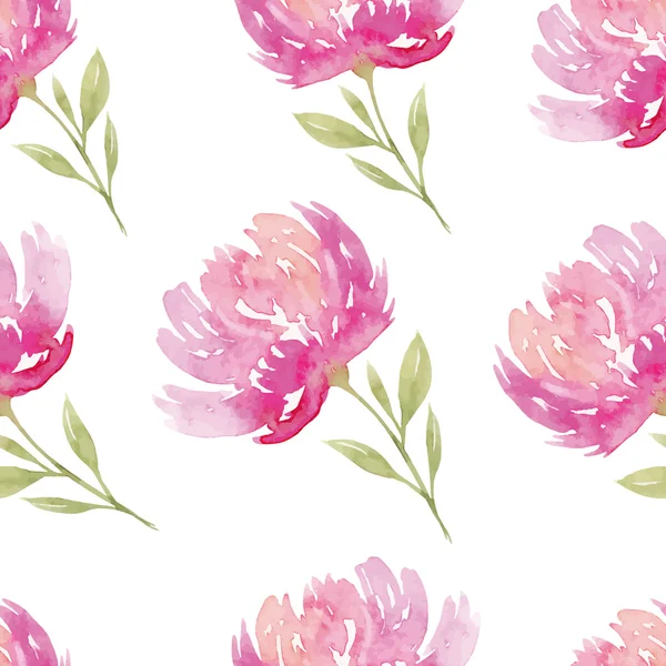 Naadloos patroon aquarel bloemen — Stockvector