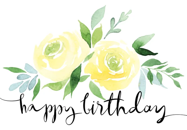 Suluboya sarı güller.