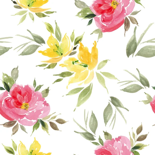 Suluboya çiçek deseni