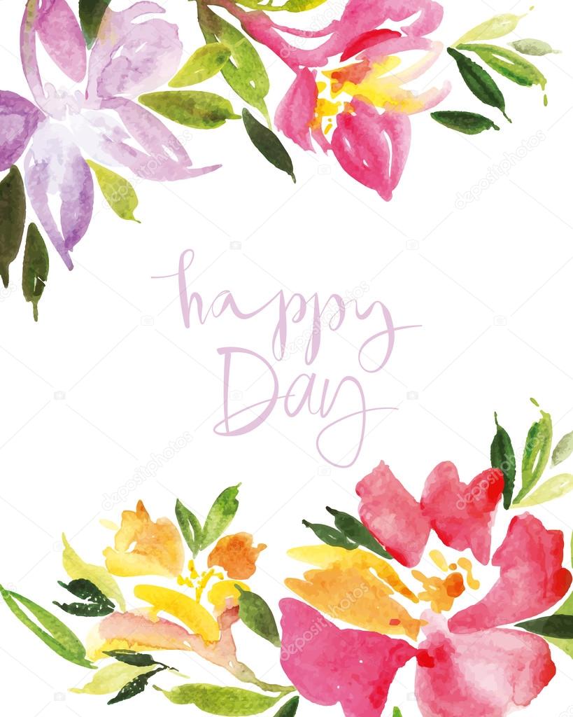 Watercolor greeting card