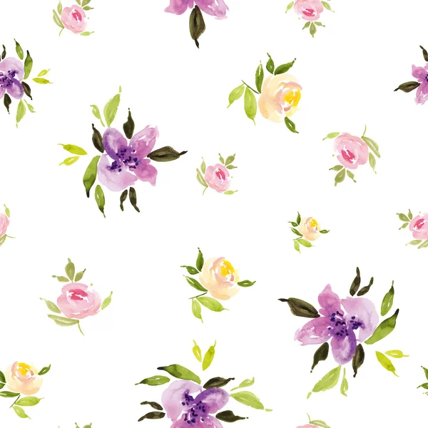 Modèle de fleur aquarelle — Image vectorielle