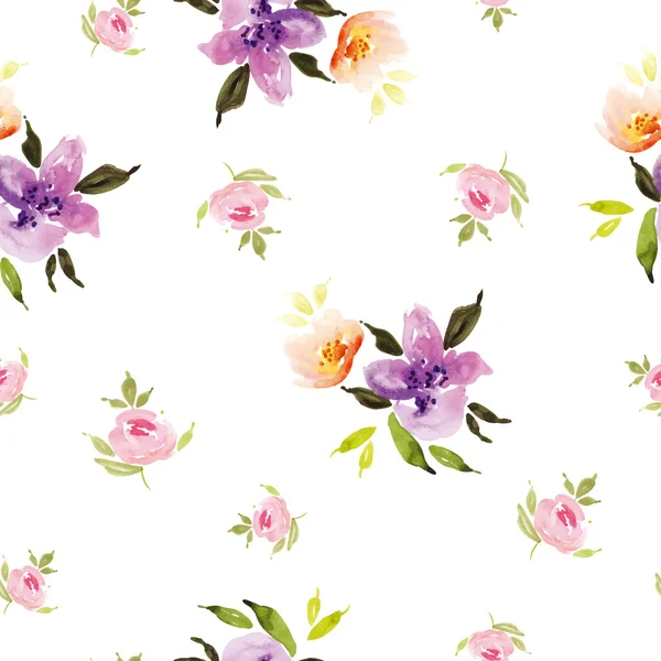 Modèle de fleur aquarelle — Image vectorielle