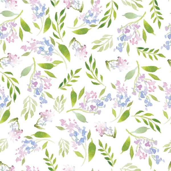 Watercolor flower pattern — Stock Vector