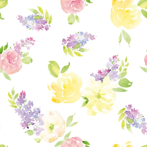 Modèle de fleur aquarelle — Image vectorielle