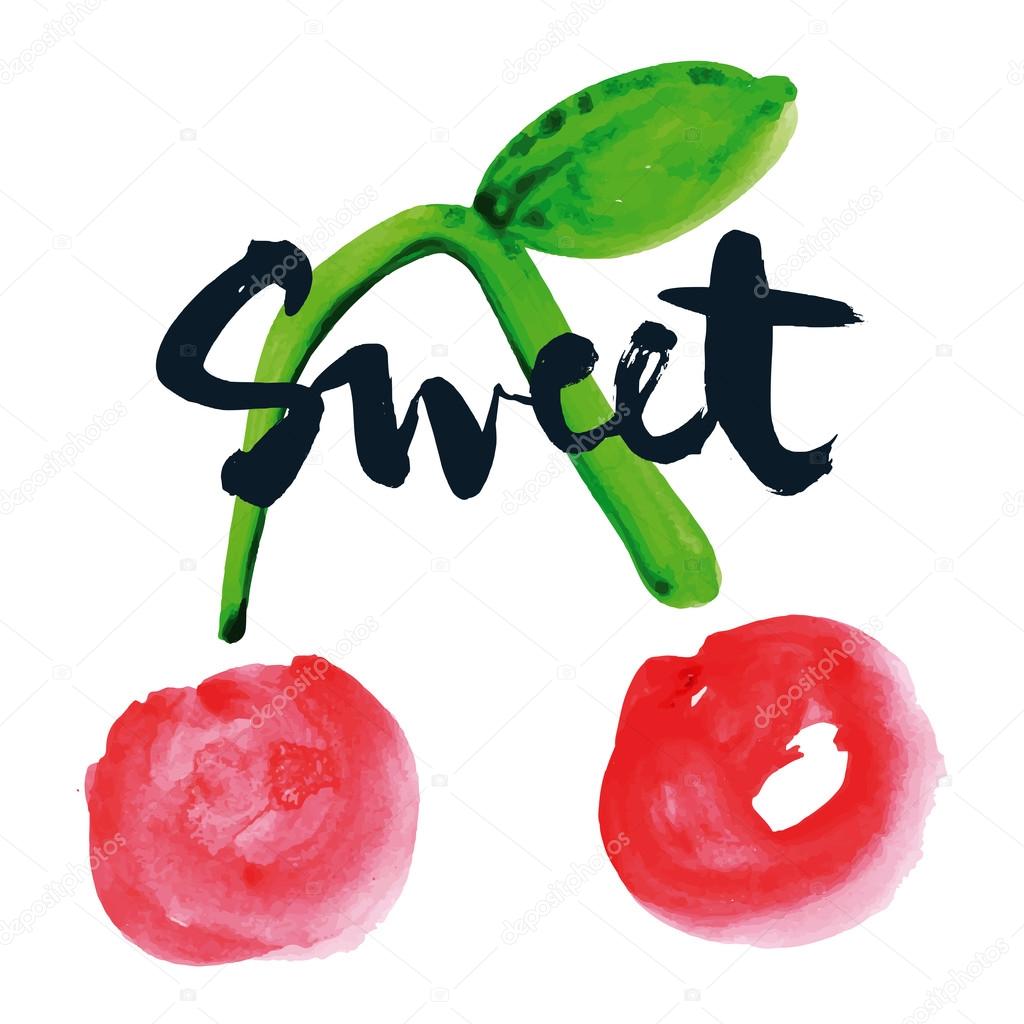 Sweet cherry print for shirts.