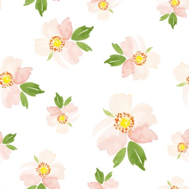 Suluboya çiçek deseni