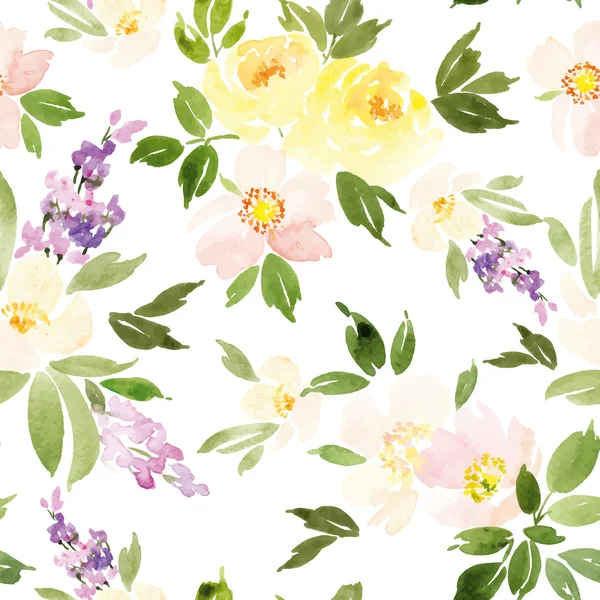 Suluboya çiçek deseni