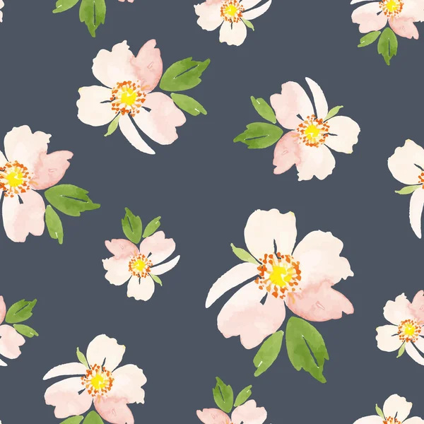 Suluboya çiçek deseni