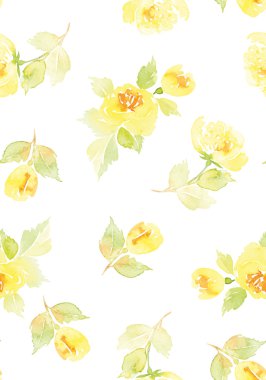 Suluboya çiçek deseni