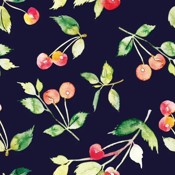 The seamless pattern cherries — Stock Vector