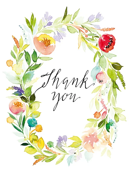 Suluboya tebrik kartı çiçekleri.