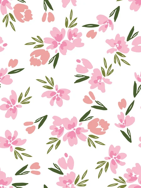 Patrón floral sin costuras. ilustración vectorial. — Vector de stock