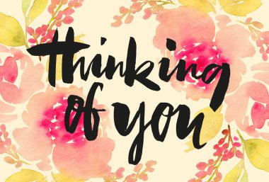 Tebrik kartı. Suluboya çiçek arka plan