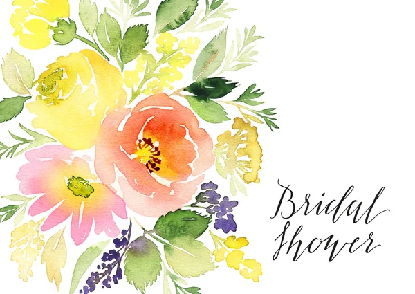 Tatil için kartı. Düğün, anneler günü, doğum günü. Watercol