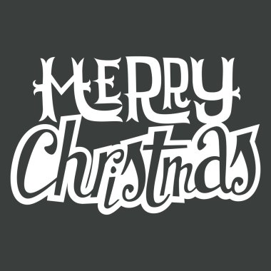 Noel kartı. El yazı. Dekoratif desen.