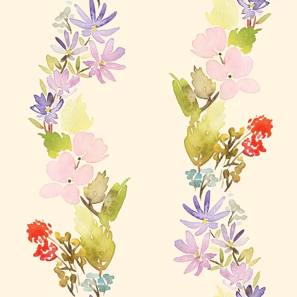 Seamless spring pattern. Watercolor painting. — Stok fotoğraf