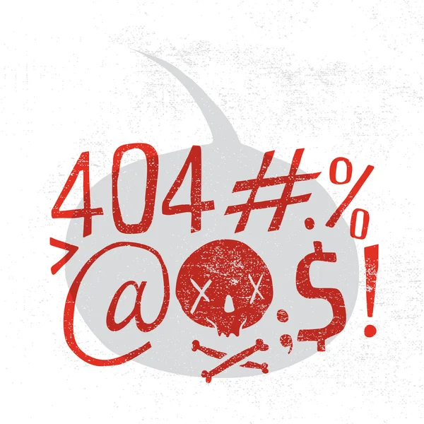 Design moderno para impressão em camiseta. Figura 404 Erro . — Vetor de Stock