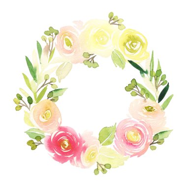 Çiçekli tebrik kartı. Pastel renkler. El yapımı.