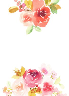 Çiçekli tebrik kartı. Pastel renkler. El yapımı.