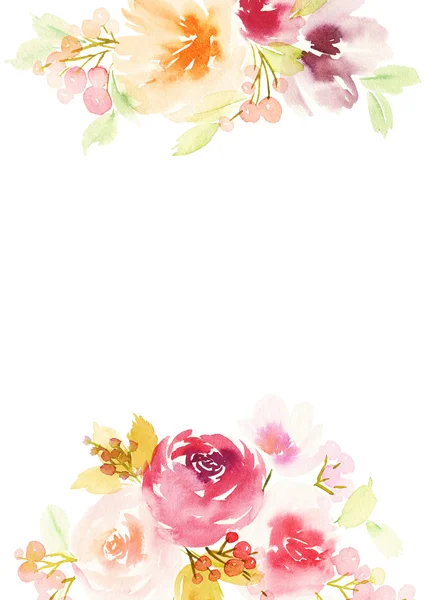 Çiçekli tebrik kartı. Pastel renkler. El yapımı.