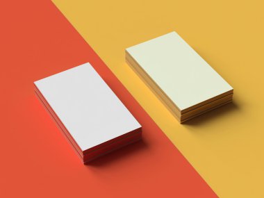 Kartvizit iki renk arka plan üzerinde