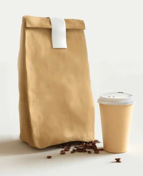 Kağıt torba ve kahve