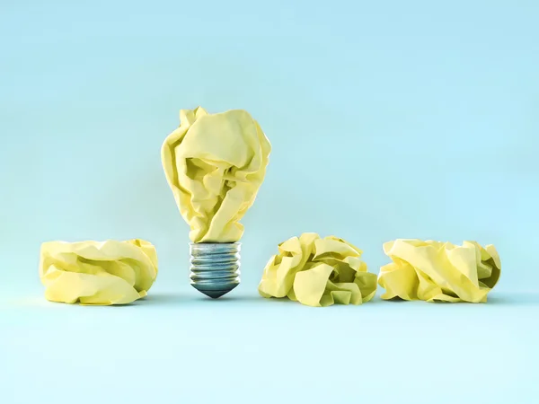 Ampul buruşuk kağıt üzerinden