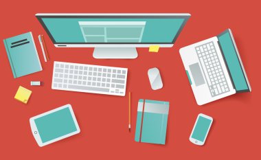 Ofis, banka donatımı ile yaratıcı çalışma alanı