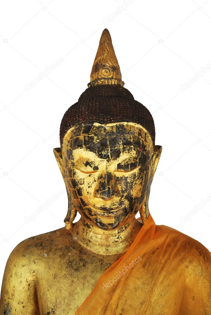 Isolated face of budddha