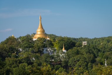 Golden pagoda Sagaing Hill