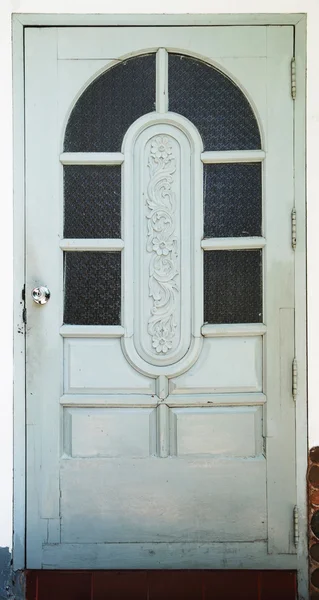 Λευκή πόρτα στο σπίτι — Φωτογραφία Αρχείου