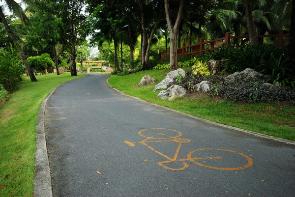 Bicycle path in Park — Stock Photo, Image