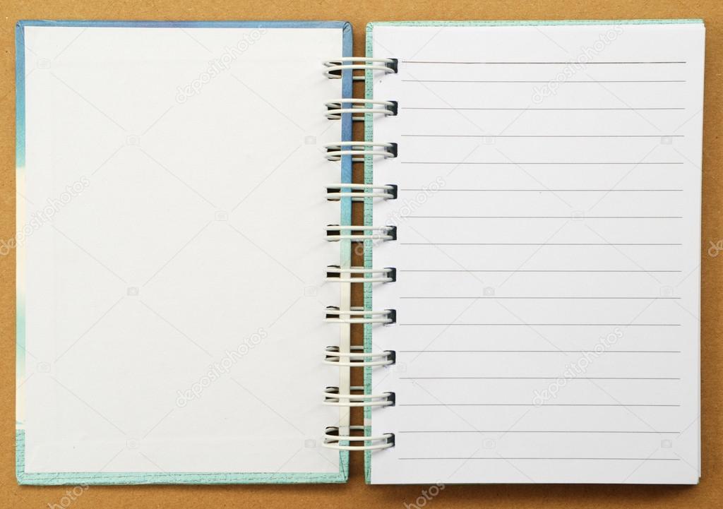 White paper note book