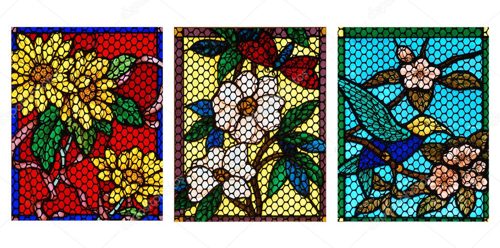 Colorful glass in church