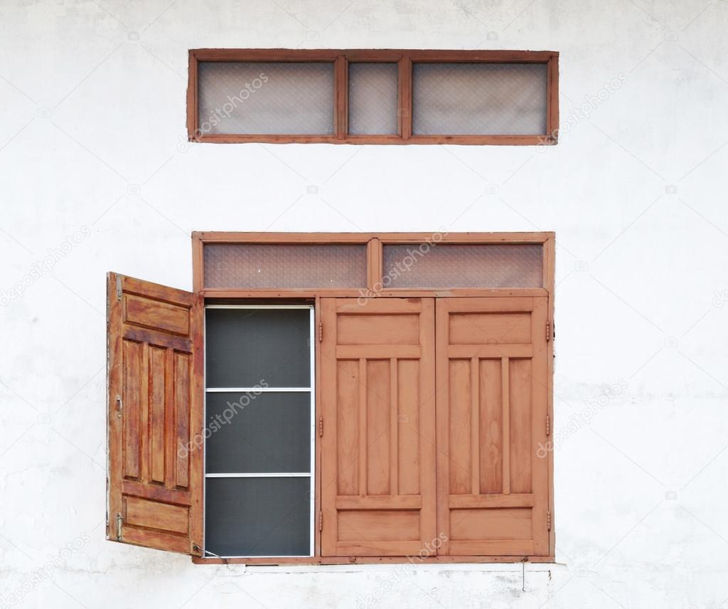 Rural-style wood windows