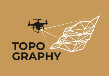 Topografi minimalizm amblem logo vektörü