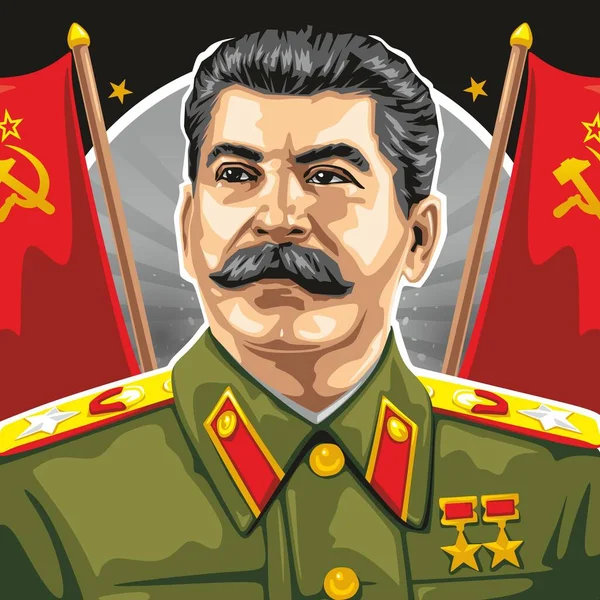 Векторное Искусство Иосифа Сталина — стоковый вектор