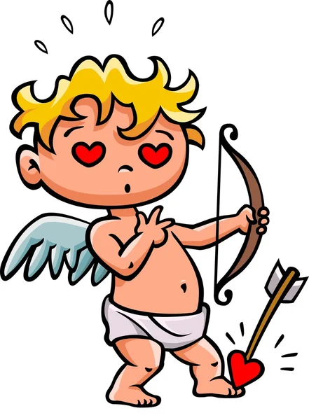 Cupido narciso — Vector de stock