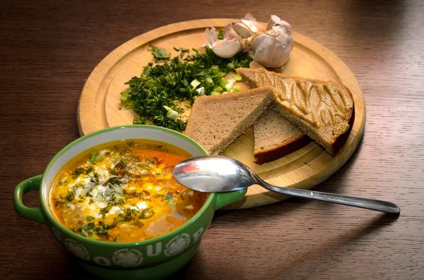 Masadaki çorba kase