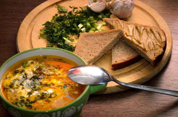 Masadaki çorba kase