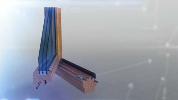 Wood profile cut animation grows into complite window white — Stock Footage Wood profile cut animation grows into complite window white Royalty Free Stock Footage