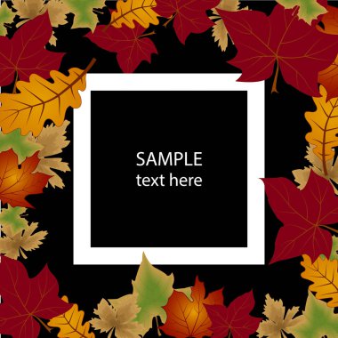 Siyah arka planda beyaz çerçeveli modaya uygun bir şablon. Çerçeveler, web sayfaları, baskılar, posterler, şablon, hediye, davetiye ve tebrik kartı için vektör illüstrasyonu