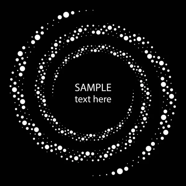 Beyaz spiral yarım tonlu noktalı çizgiler. Geometrik sanat. Çerçeve, logo, dövme, işaret, sembol, ağ, baskılar, posterler, şablon, model ve soyut arkaplan için modaya uygun tasarım ögesi