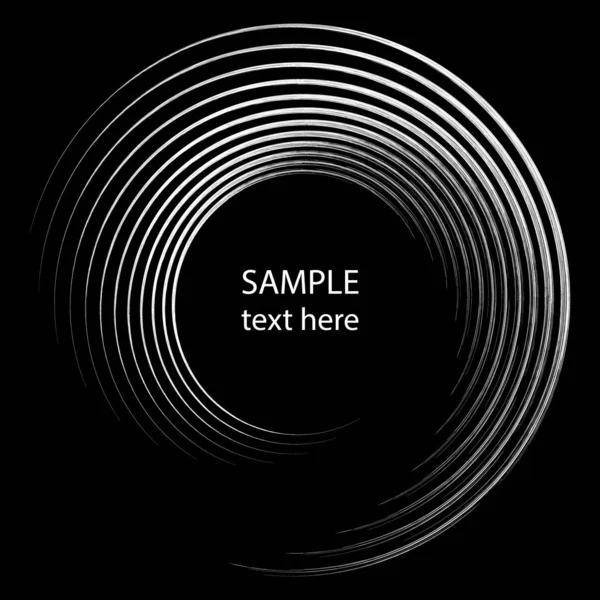 Fehér Grunge Görbe Csíkok Spirális Formában Geometrikus Művészet Divatos Design — Stock Vector