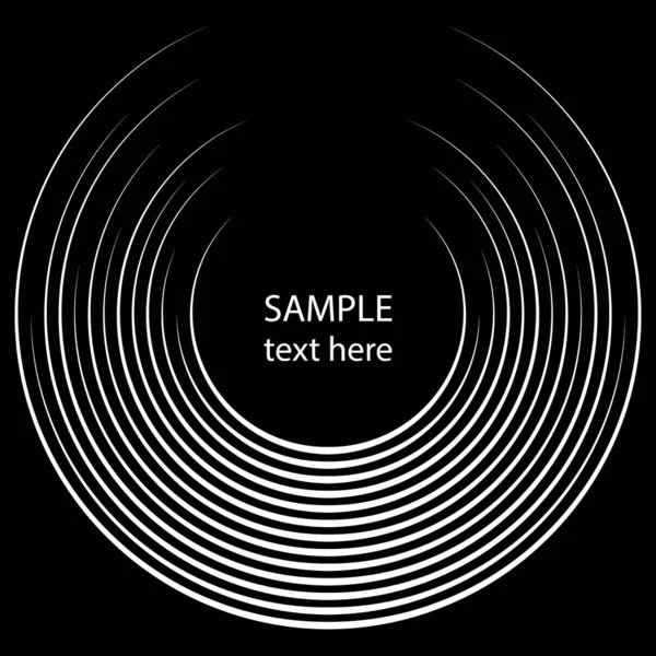 Vita Radiella Koncentriska Kurviga Hastighetslinjer Rund Form Vektorillustration Trendig Designelement — Stock vektor