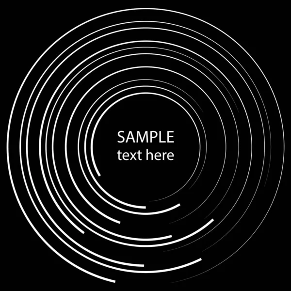 Vita Radiella Kurviga Koncentriska Hastighetslinjer Cirkelform Vektorillustration Trendig Designelement För — Stock vektor
