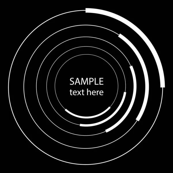 Vita Radiella Ränder Spiralform Geometrisk Konst Trendig Designelement För Ram — Stock vektor