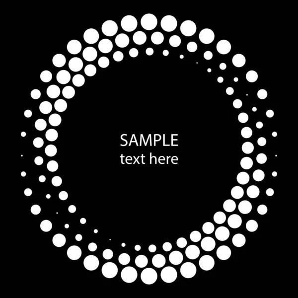 Weiß Gedrehte Halbtongepunktete Streifen Kreisform Geometrische Kunst Trendiges Gestaltungselement Für — Stockvektor