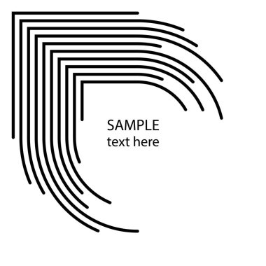 Yuvarlak formda siyah özmerkezli geometrik şekil. Çerçeve, logo, dövme, işaret, afişler, ağ, baskılar, posterler, şablon, kalıp ve soyut arkaplan için moda tasarım ögesi