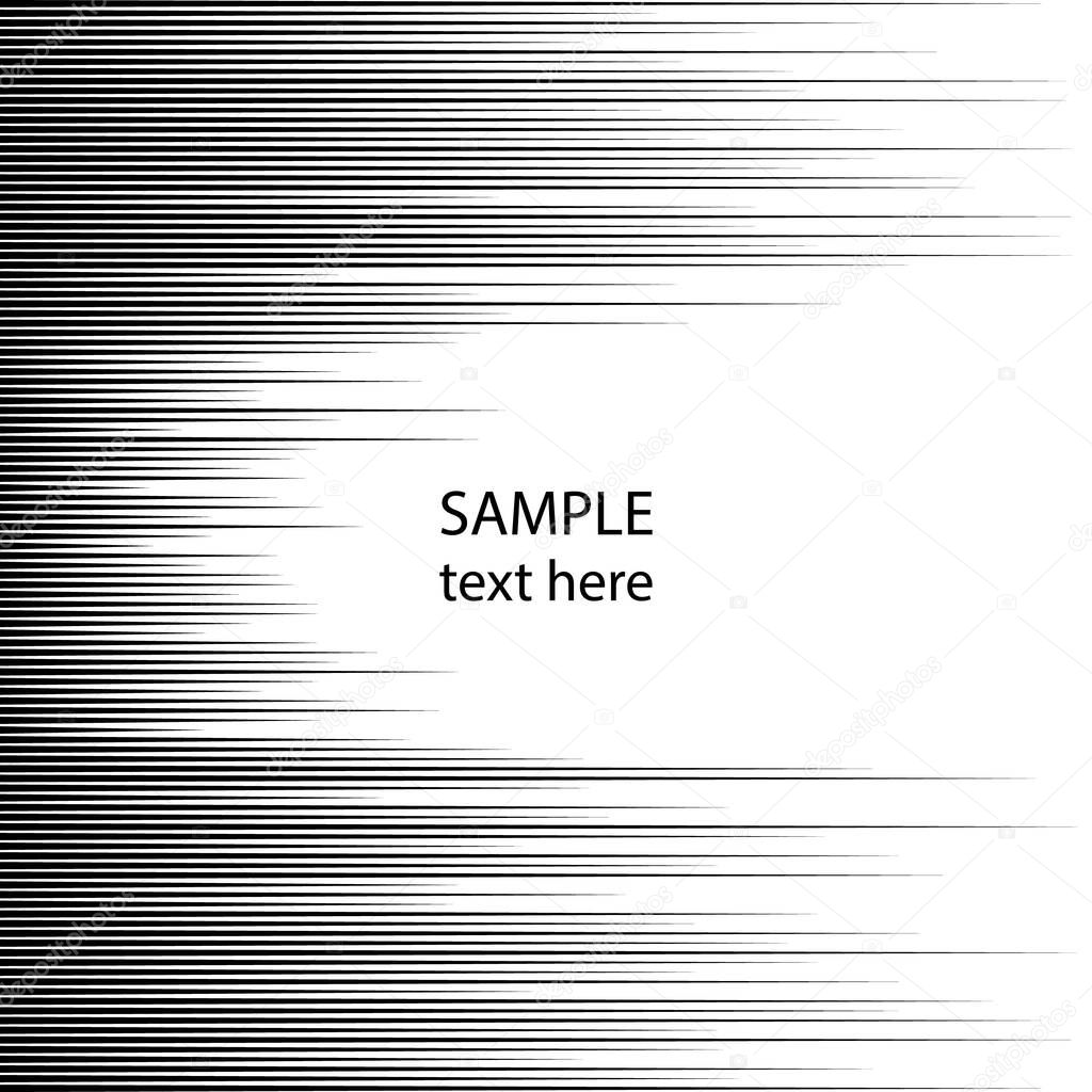 Black random horizontal speed lines. Geometric art. Design element for prints, web pages, template, posters, pattern and monochrome background